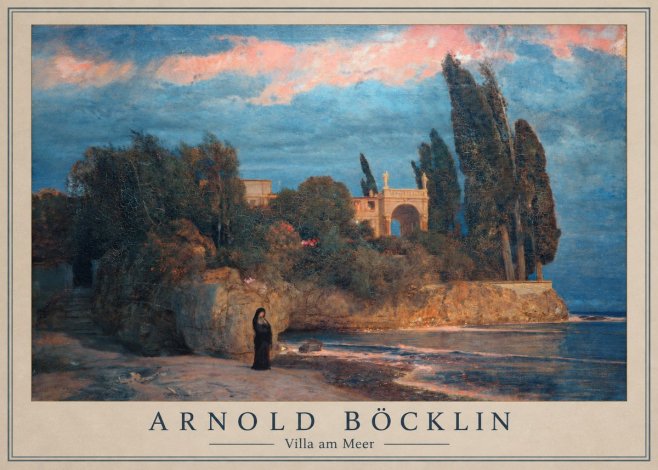 Arnold Böcklin Villa Am Meer No1 - Juliste