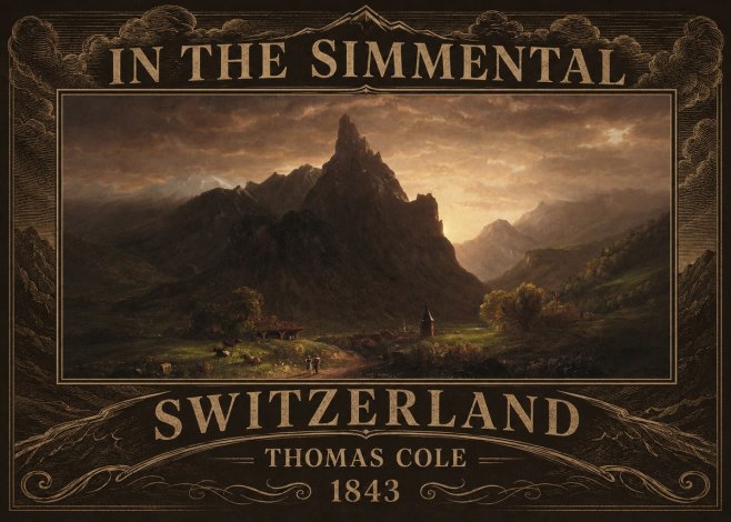 Thomas Cole In the Simmental, Switzerland No5 - Juliste