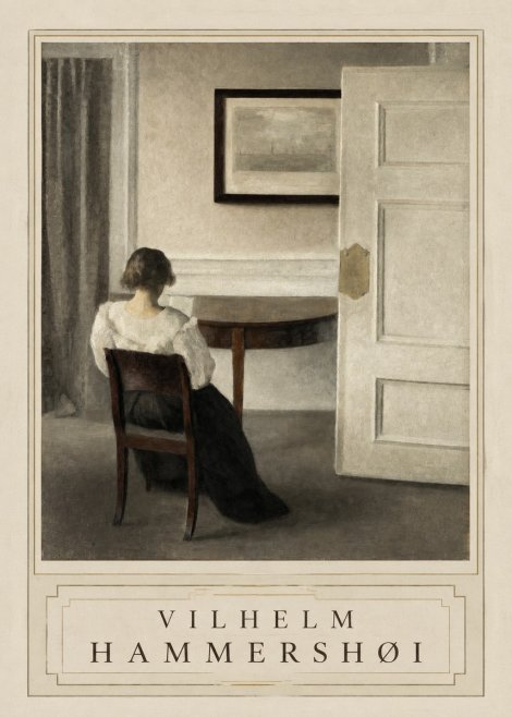 Vilhelm Hammershøi Interior with a Woman, Strandgade 30 No3 - Juliste