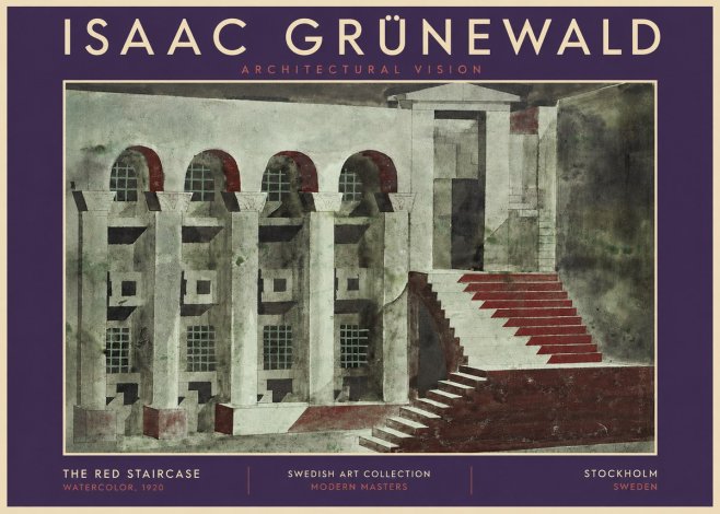 Isaac Grünewald The Steps of Silence No5 - Juliste