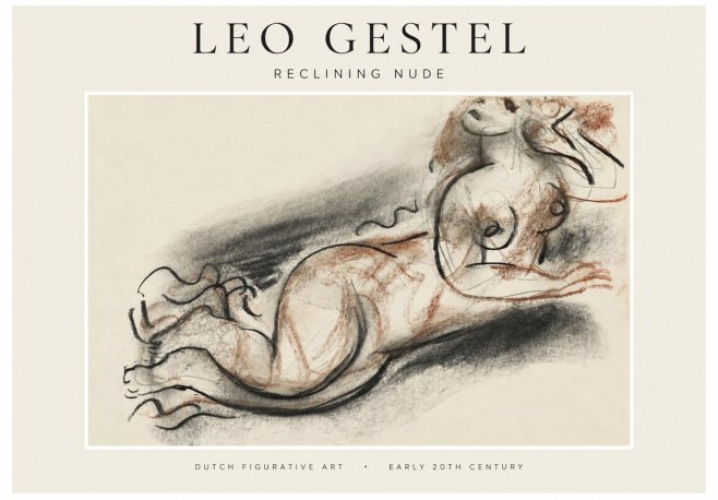 Leo Gestel Reclining Nude No1 - Juliste