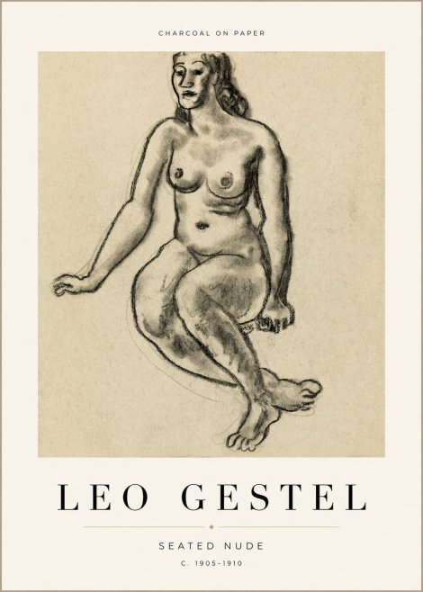 Leo Gestel Seated Nude No1 - Juliste