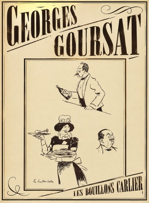 Georges Goursat Les Bouillons Carlier I No3 - Juliste