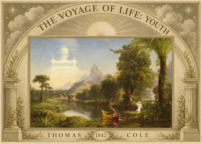 Thomas Cole The Voyage of Life: Youth I No3 - Juliste