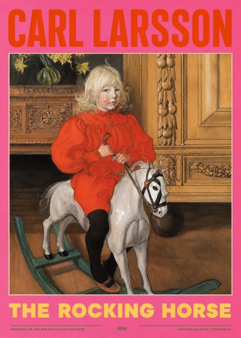 Carl Larsson The Rocking Horse No2 - Juliste
