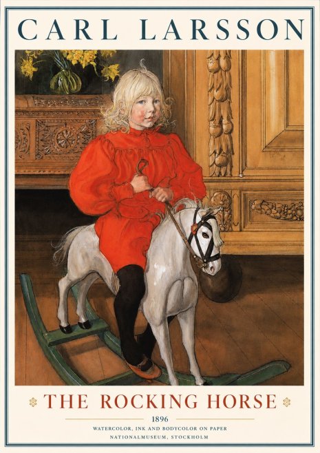 Carl Larsson The Rocking Horse No3 - Juliste