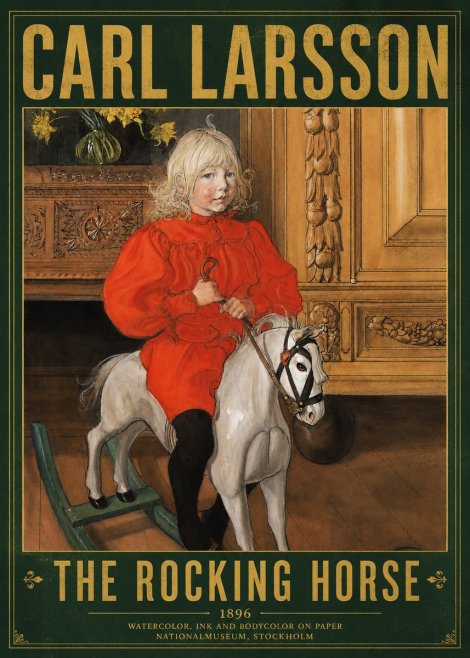 Carl Larsson The Rocking Horse No4 - Juliste