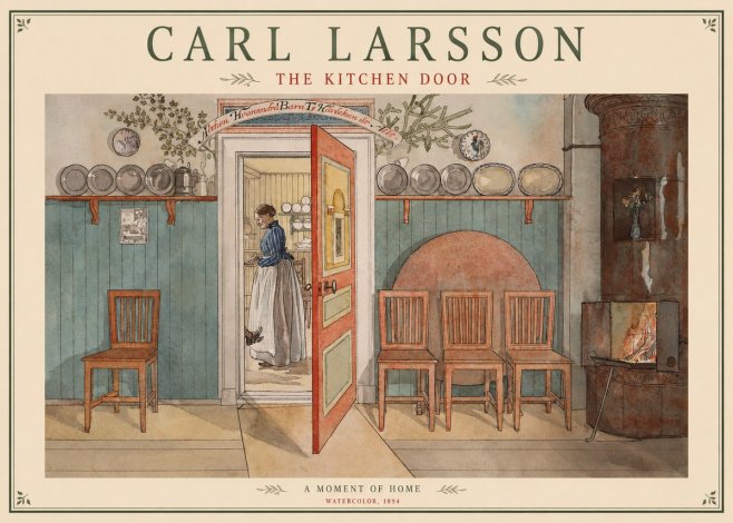 Carl Larsson The Kitchen Door No1 - Juliste