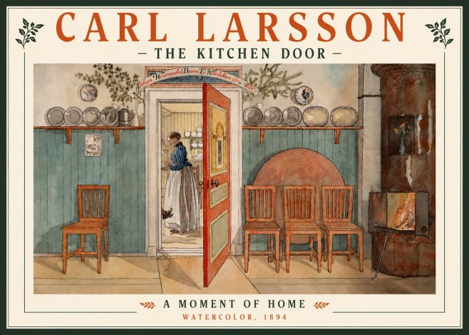 Carl Larsson The Kitchen Door No5 - Juliste