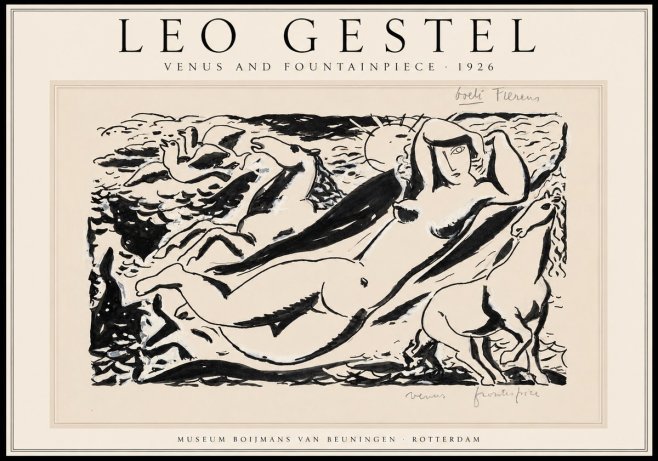 Leo Gestel Venus and Fountainpiece No1 - Juliste