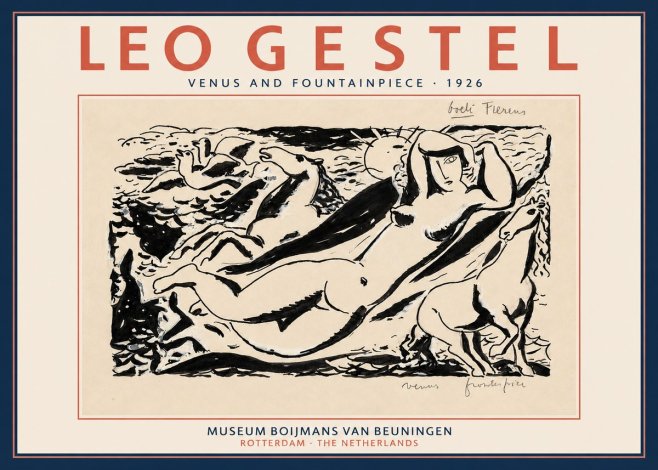 Leo Gestel Venus and Fountainpiece No2 - Juliste