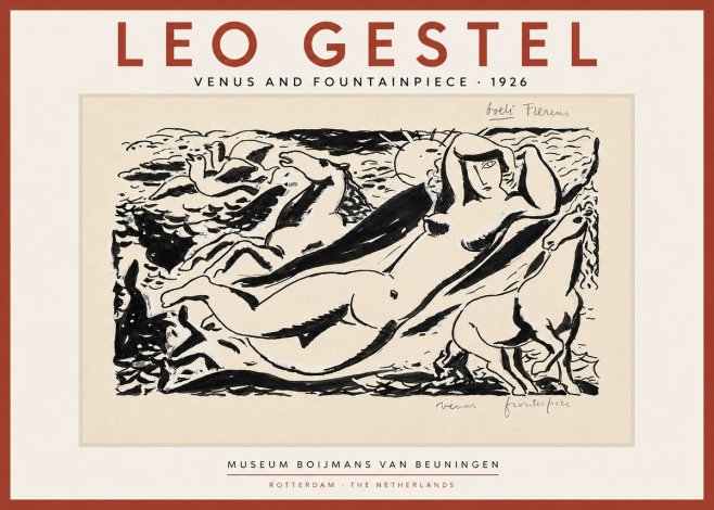 Leo Gestel Venus and Fountainpiece No4 - Juliste