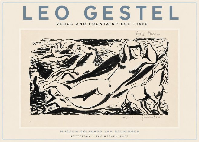 Leo Gestel Venus and Fountainpiece No5 - Juliste