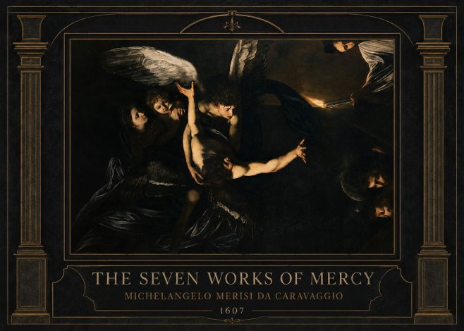 Michelangelo Merisi da Caravaggio The Seven Works of Mercy II No3 - Juliste