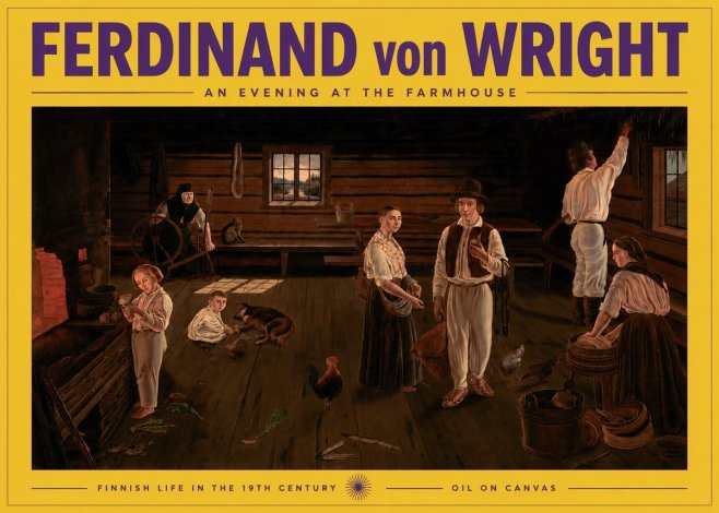 Ferdinand von Wright An Evening at the Farmhouse No4 - Juliste
