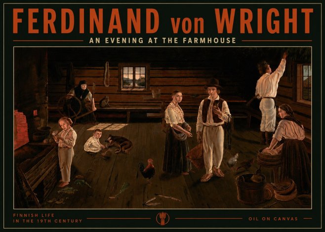 Ferdinand von Wright An Evening at the Farmhouse No5 - Juliste