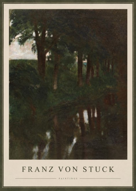Franz von Stuck Woodland Reflections No3 - Juliste