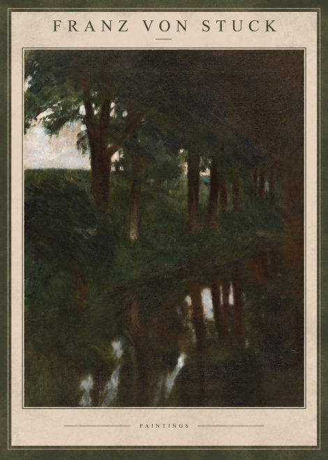 Franz von Stuck Woodland Reflections No4 - Juliste