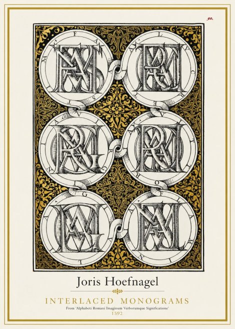 Joris Hoefnagel Interlaced Monograms No1 - Juliste