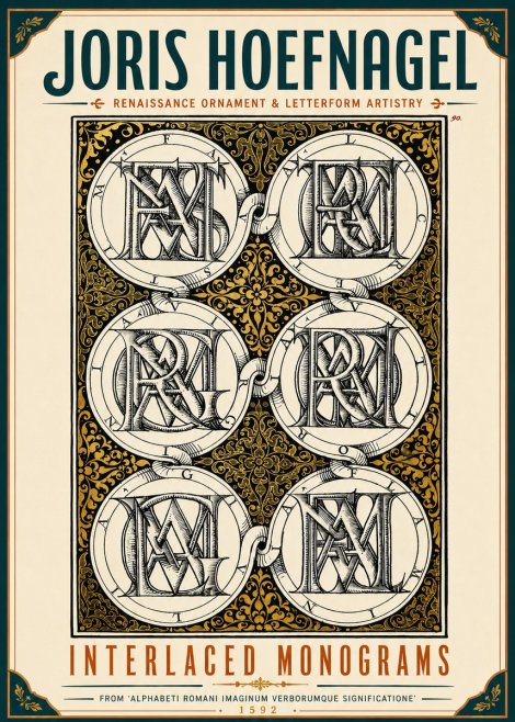 Joris Hoefnagel Interlaced Monograms No6 - Juliste