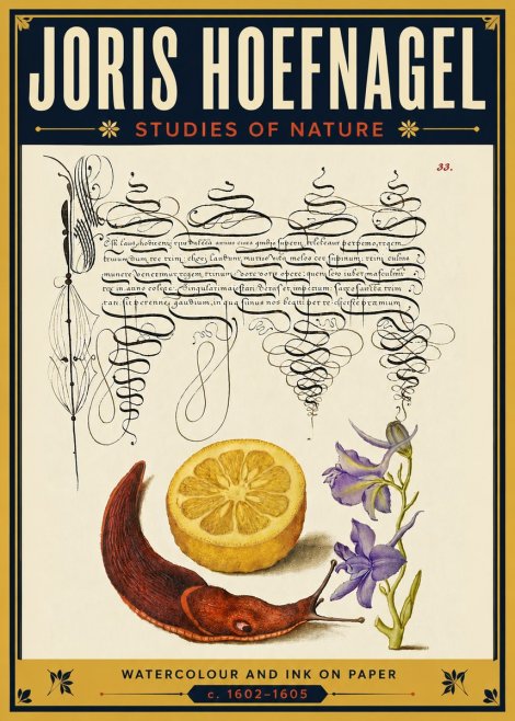 Joris Hoefnagel Studies of Nature No5 - Juliste