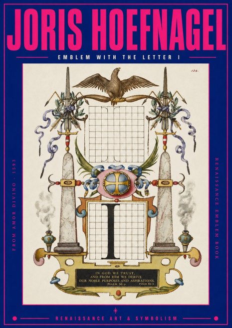 Joris Hoefnagel Ornamental Design with Dedicatory Inscription No3 - Juliste