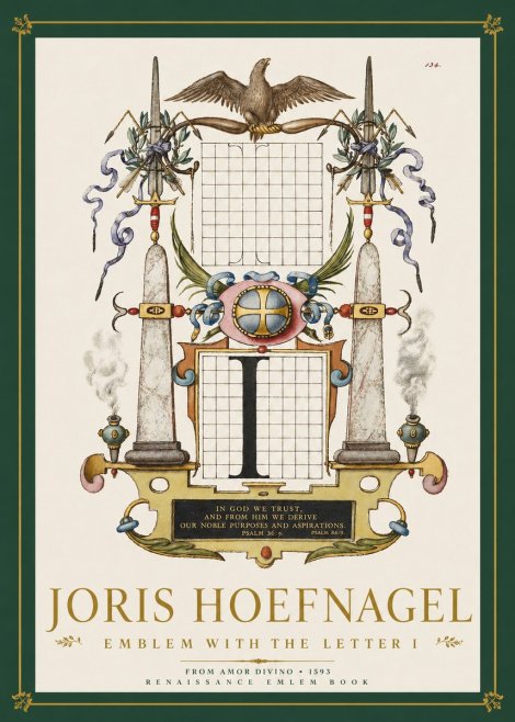 Joris Hoefnagel Ornamental Design with Dedicatory Inscription No4 - Juliste