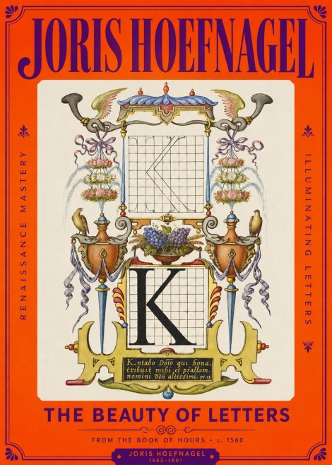 Joris Hoefnagel Illuminated Initial "K" from the Book of Hours No2 - Juliste
