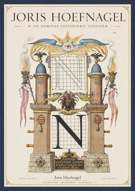Joris Hoefnagel The Letter N No2 - Juliste