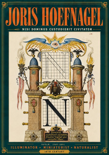 Joris Hoefnagel The Letter N No6 - Juliste