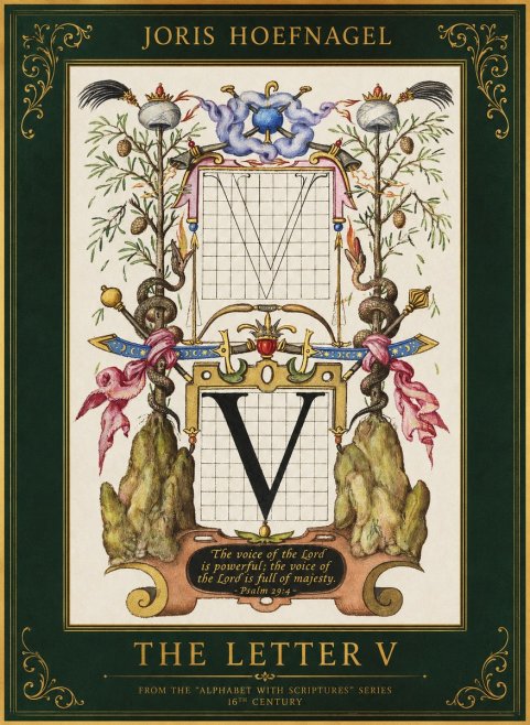 Joris Hoefnagel The Letter V No1 - Juliste