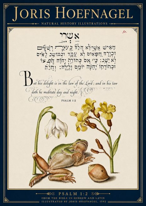 Joris Hoefnagel Psalm 1:2 No6 - Juliste
