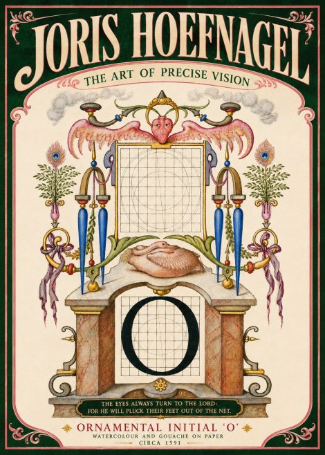 Joris Hoefnagel Ornamental Initial 'O' No6 - Juliste
