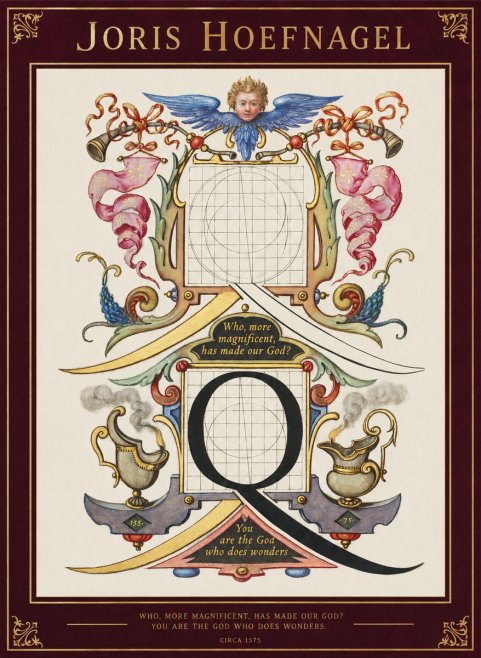 Joris Hoefnagel The Calligraphic Q No2 - Juliste
