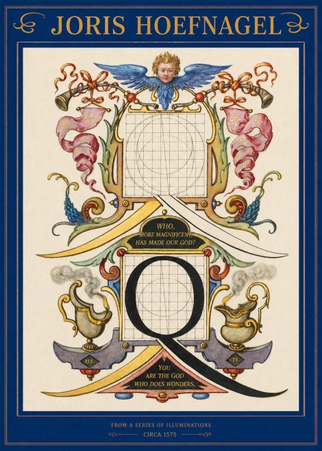 Joris Hoefnagel The Calligraphic Q No3 - Juliste