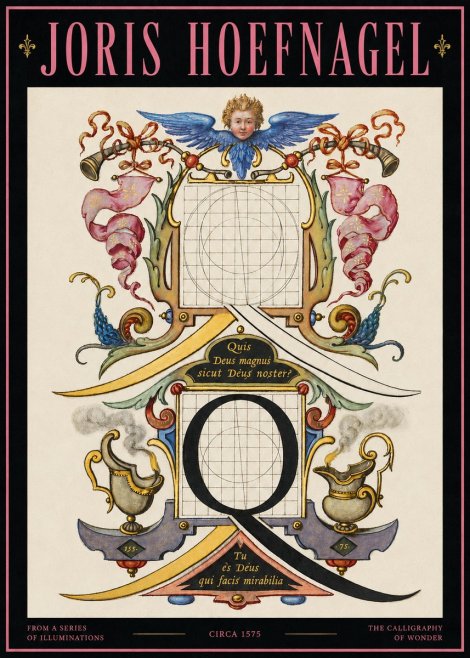 Joris Hoefnagel The Calligraphic Q No4 - Juliste