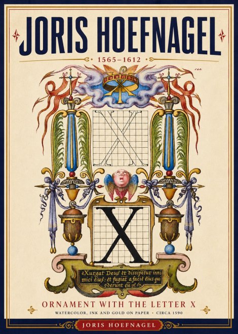 Joris Hoefnagel Ornament with the Letter X No4 - Juliste