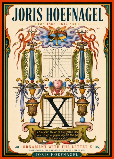 Joris Hoefnagel Ornament with the Letter X No5 - Juliste