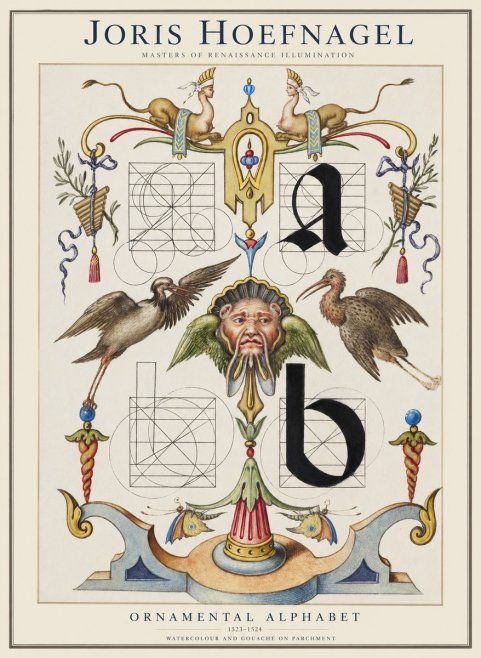 Joris Hoefnagel Ornamental Alphabet No1 - Juliste