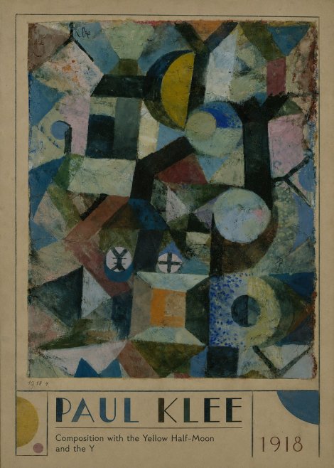 Paul Klee Composition with the Yellow Half-moon and the Y No1 - Juliste