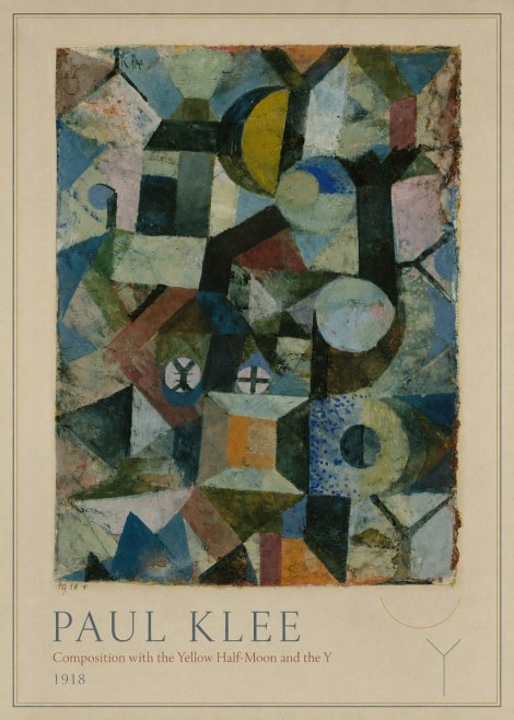 Paul Klee Composition with the Yellow Half-moon and the Y No2 - Juliste