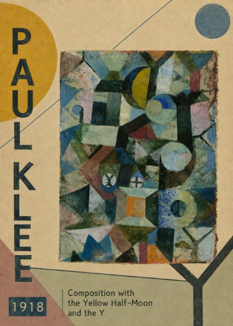 Paul Klee Composition with the Yellow Half-moon and the Y No3 - Juliste