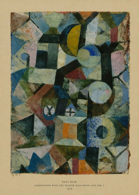Paul Klee Composition with the Yellow Half-moon and the Y No6 - Juliste