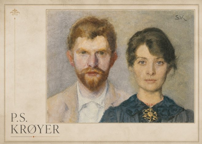 P.S. Krøyer Self-portrait with Marie Krøyer No1 - Juliste