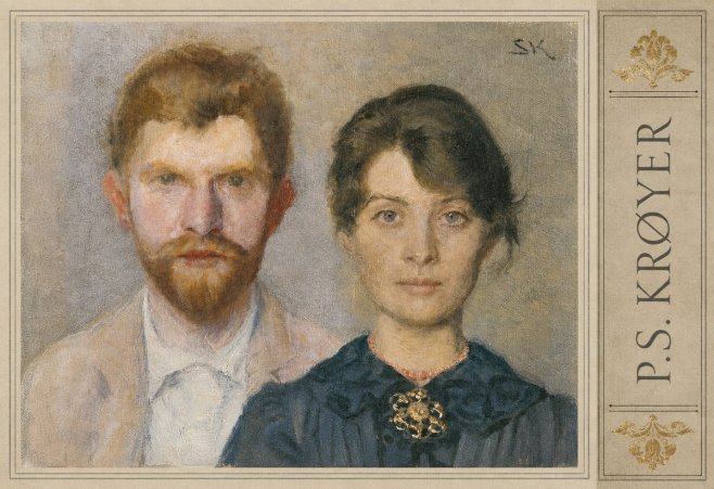 P.S. Krøyer Self-portrait with Marie Krøyer No2 - Juliste