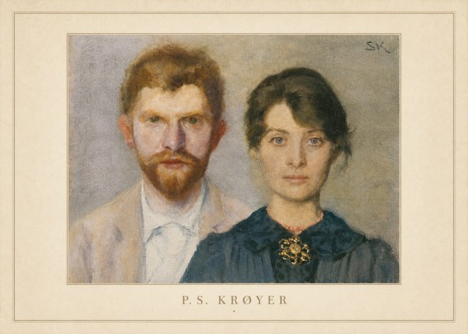 P.S. Krøyer Self-portrait with Marie Krøyer No4 - Juliste