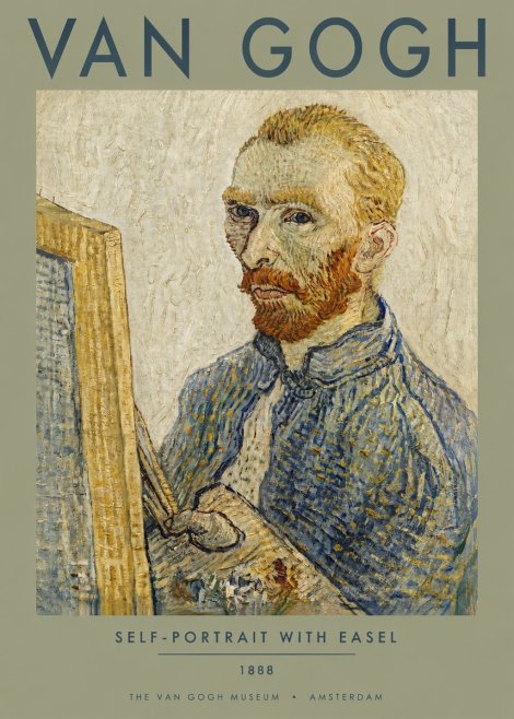 Van Gogh Self-portrait with Easel I No3 - Juliste