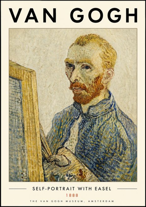 Van Gogh Self-portrait with Easel I No4 - Juliste