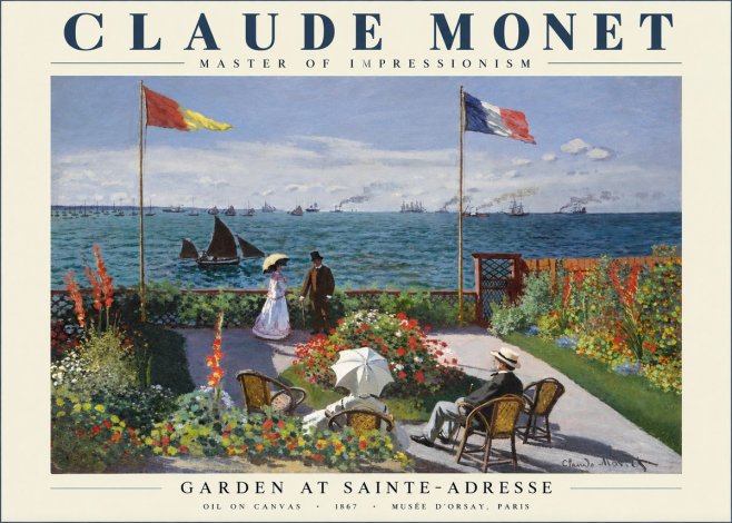 Monet Garden at Sainte-adresse No1 - Juliste