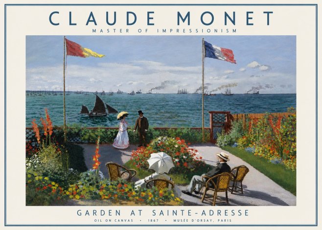 Monet Garden at Sainte-adresse No3 - Juliste